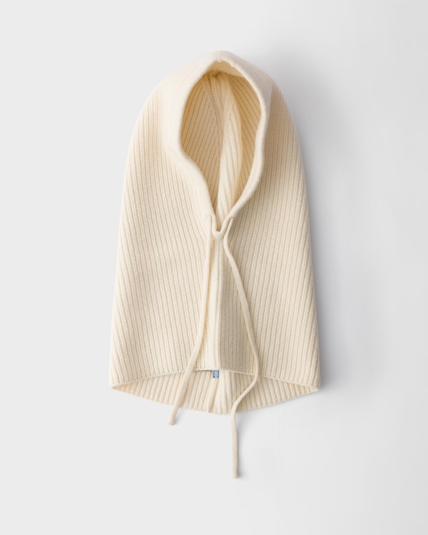 Wool and cashmere knit hood - Natural Wool and cashmere knit hood - Natural