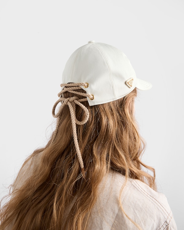 Satin baseball cap - White Satin baseball cap - White