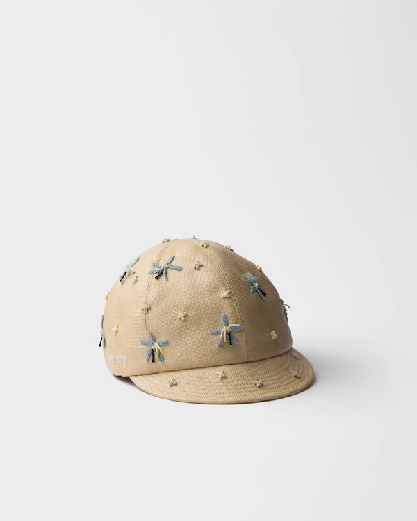 Embroidered cap - Beige/Light Blue Embroidered cap - Beige/Light Blue
