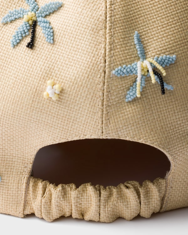 Embroidered cap - Beige/Light Blue Embroidered cap - Beige/Light Blue
