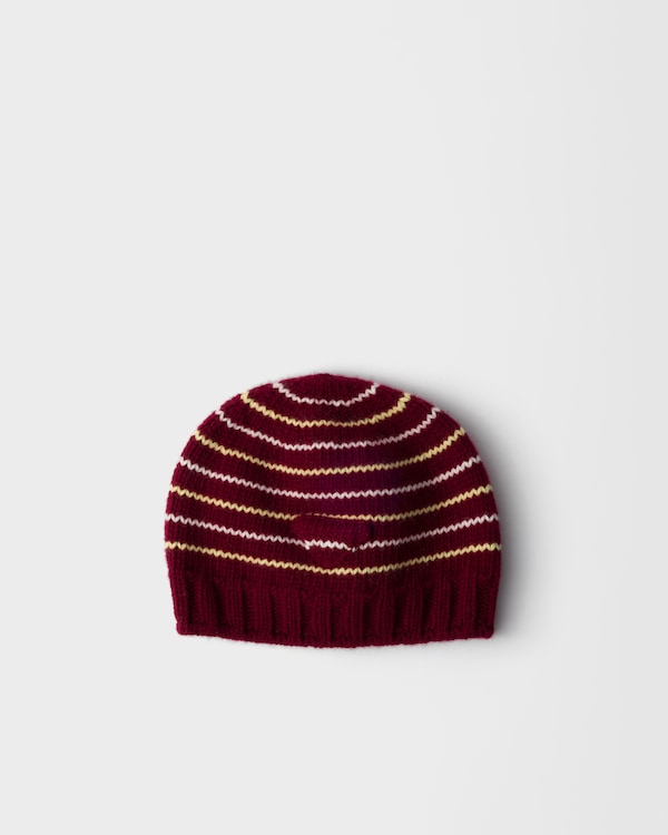 Wool and cashmere beanie - Amaranth Red Wool and cashmere beanie - Amaranth Red