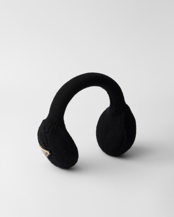 Wool earmuffs - Black Wool earmuffs - Black