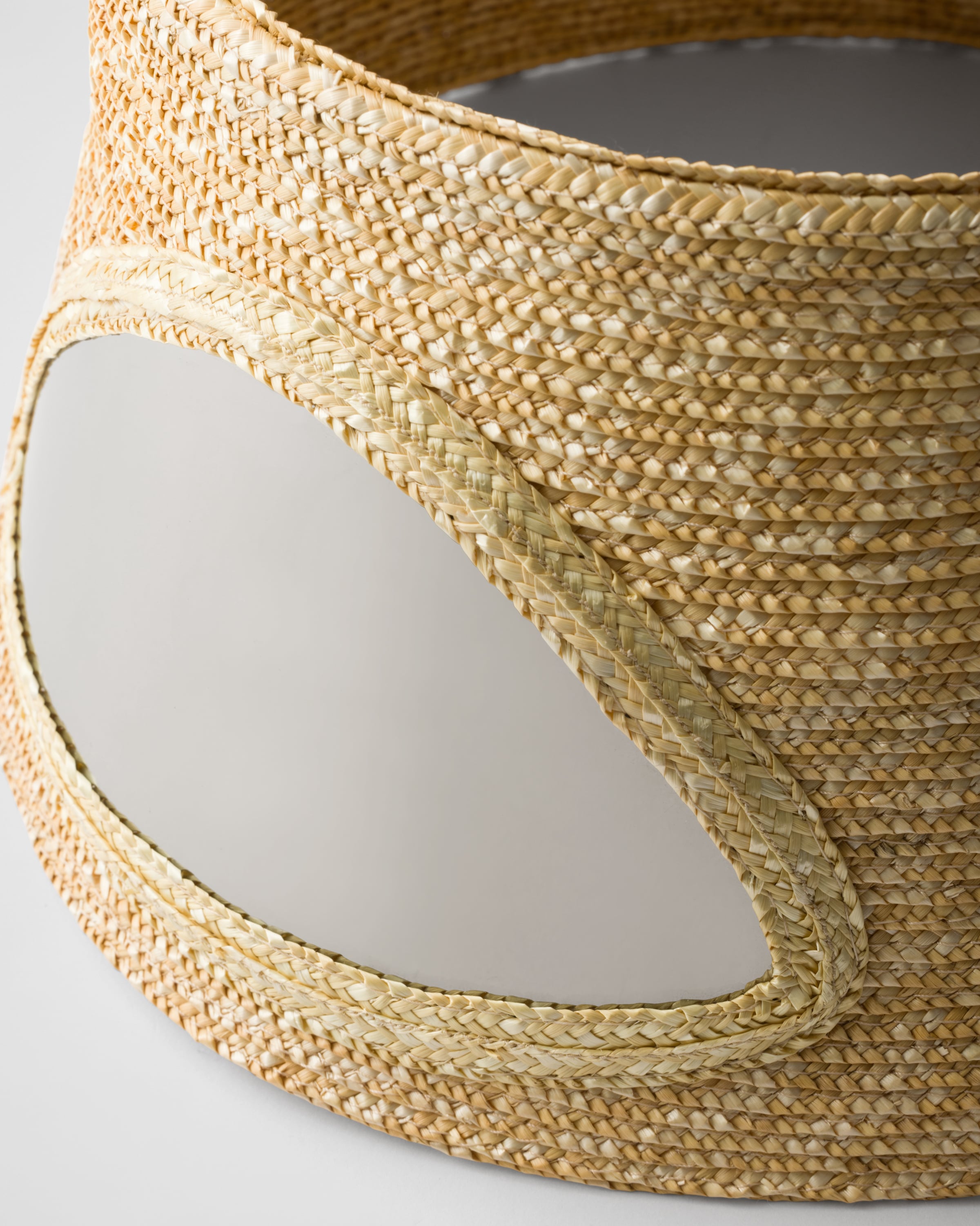 Prada Straw Visor In Natural