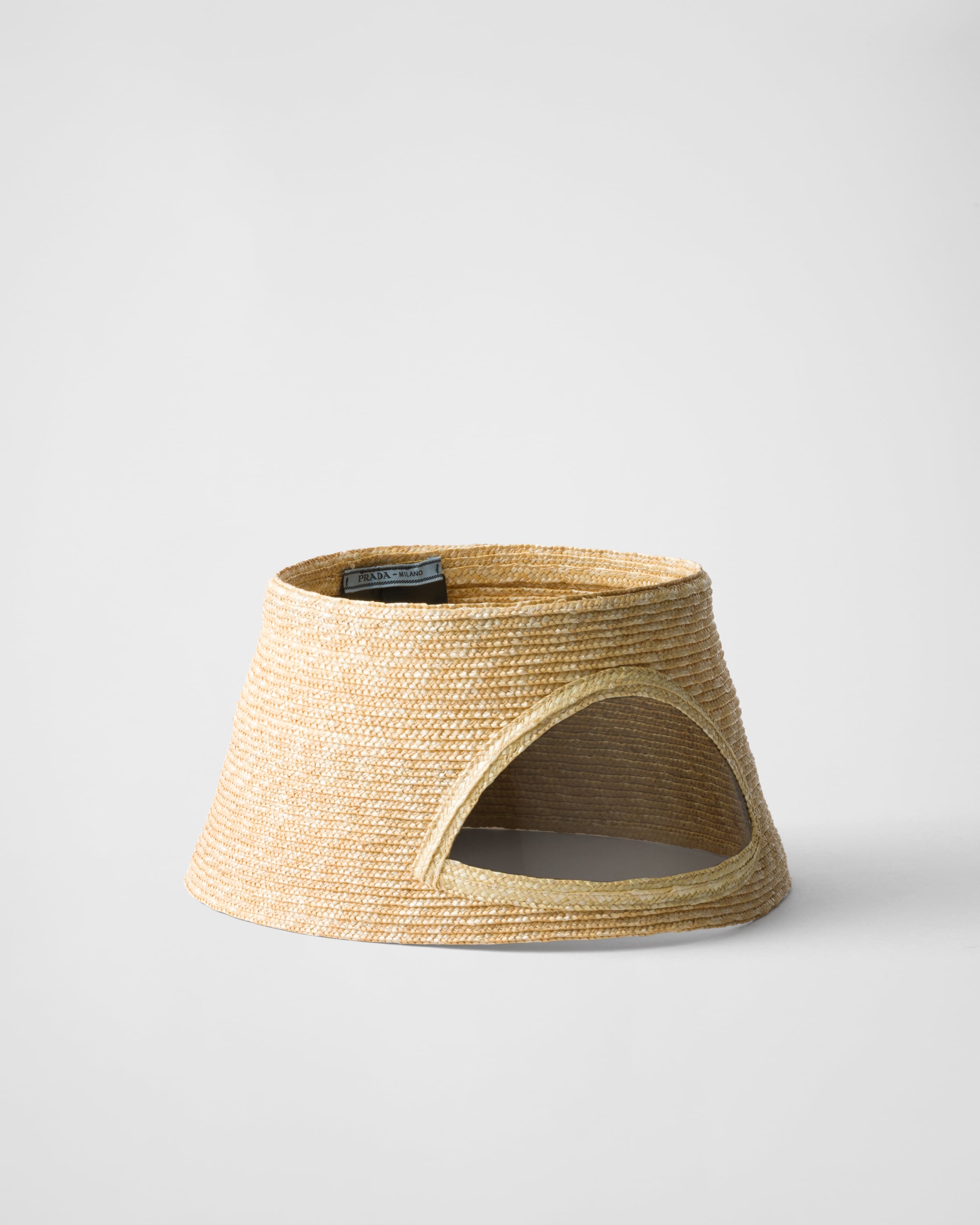 Prada Straw Visor In Natural