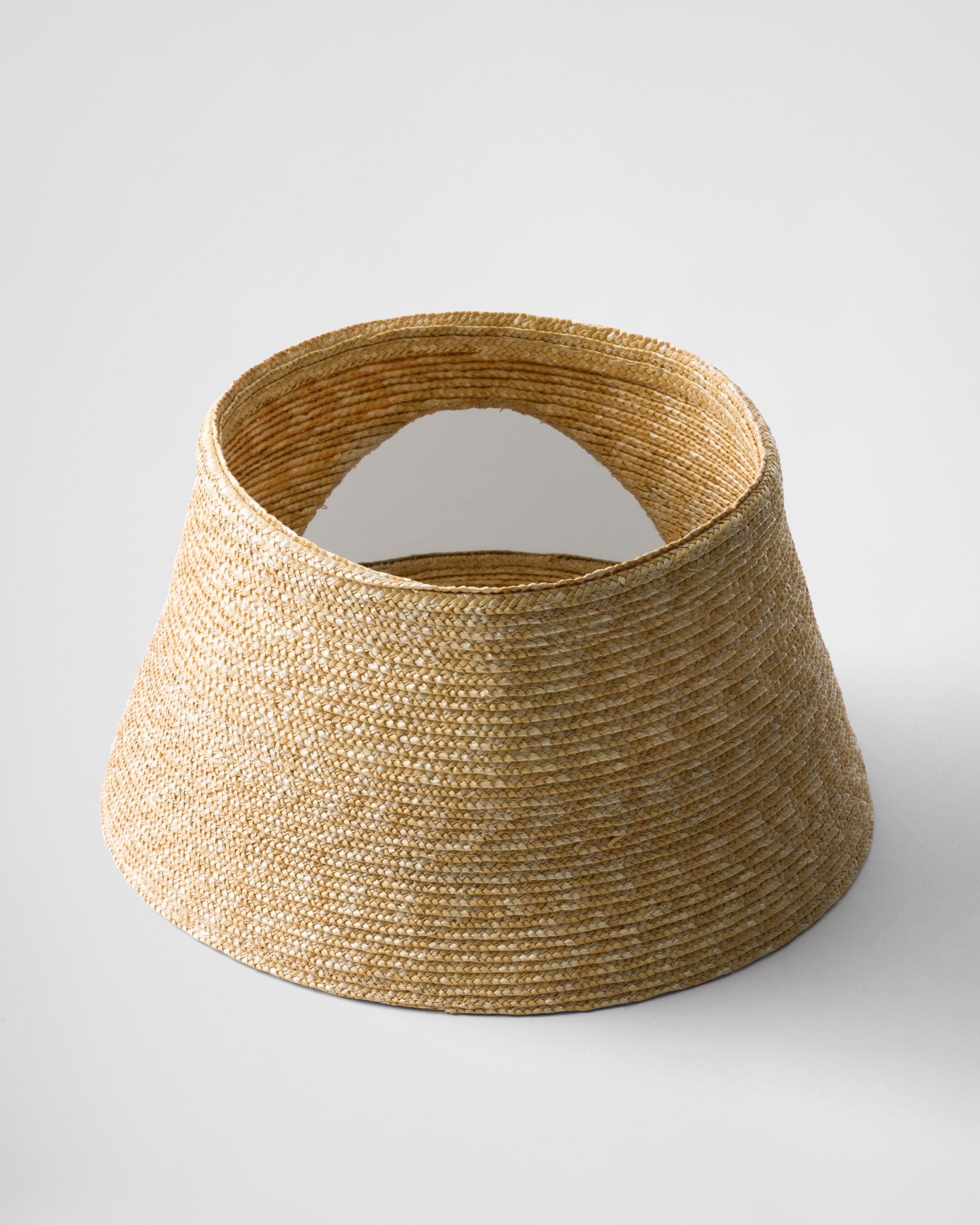 Prada Straw Visor In Natural