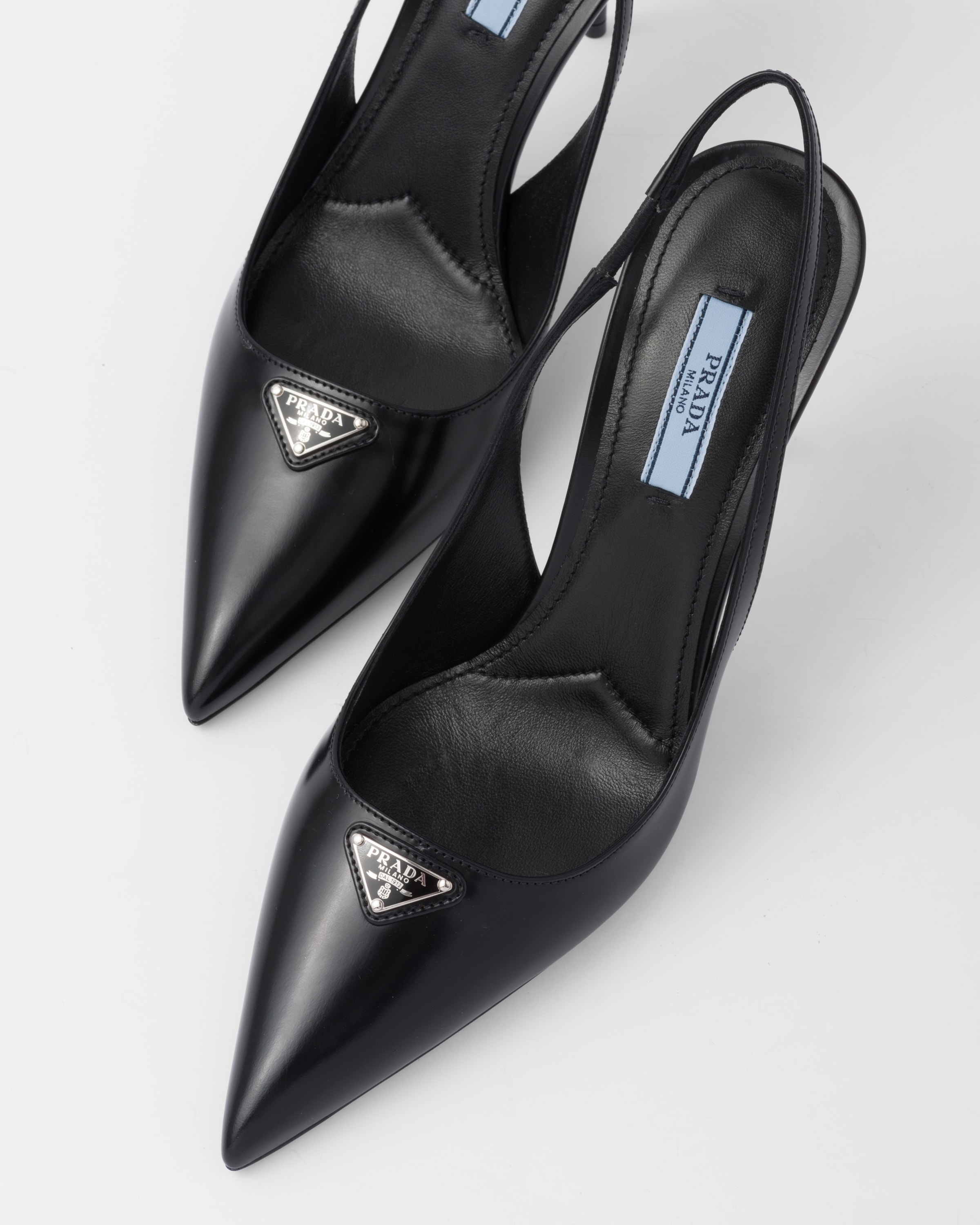 Prada black slingbacks new arrivals