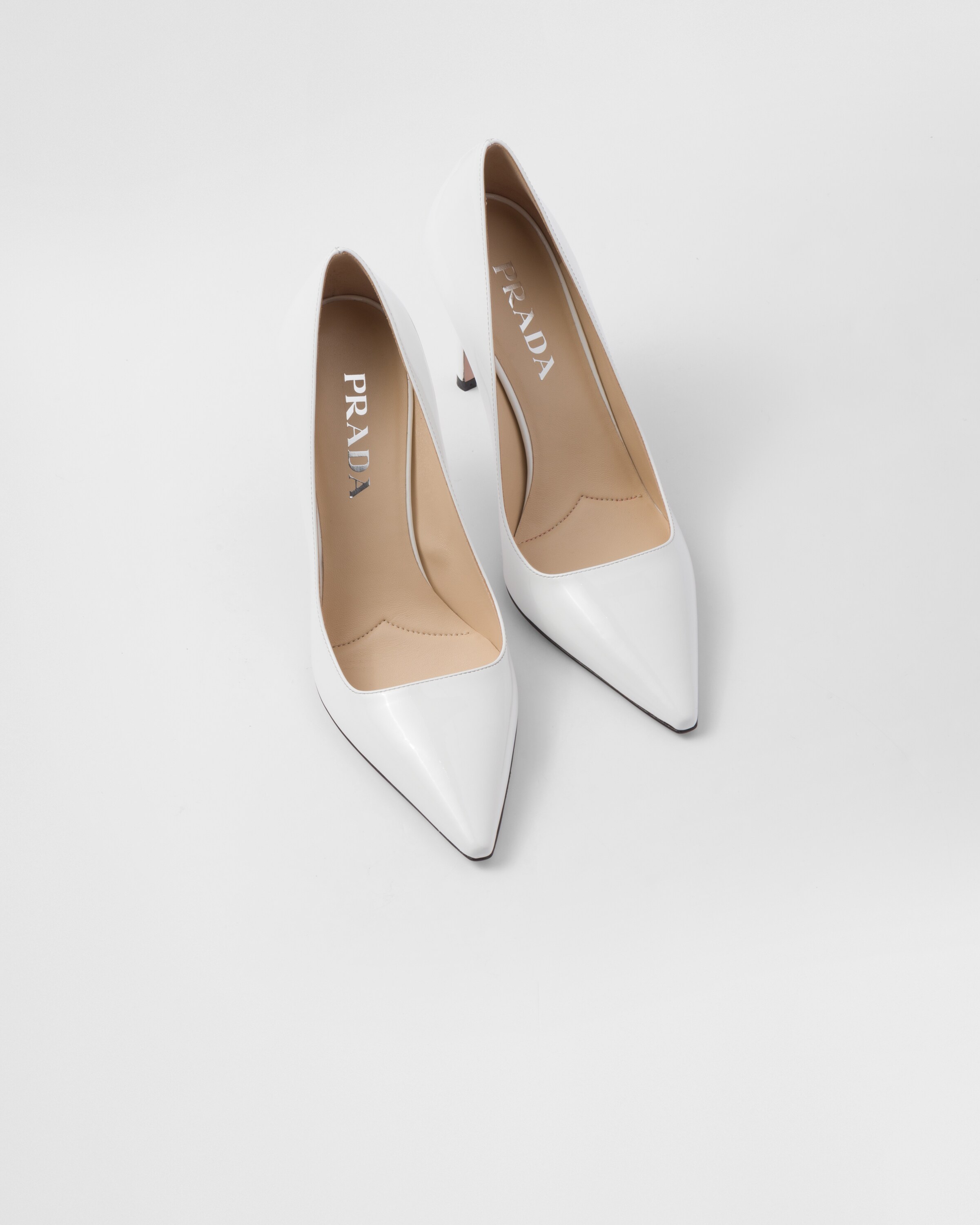White Patent Leather Pumps PRADA
