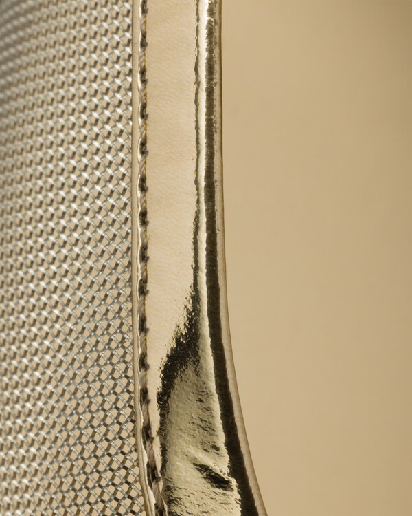 Mesh fabric slingback pumps - Platinum Mesh fabric slingback pumps - Platinum