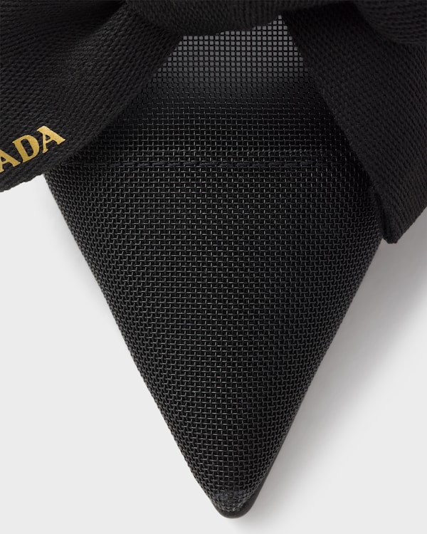 Zapatos de tacón destalonado de malla - Negro Zapatos de tacón destalonado de malla - Negro