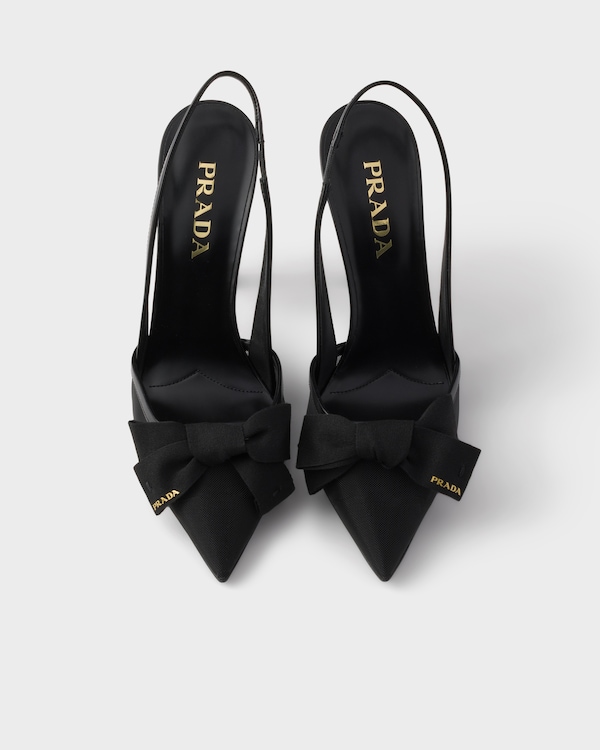 Zapatos de tacón destalonado de malla - Negro Zapatos de tacón destalonado de malla - Negro