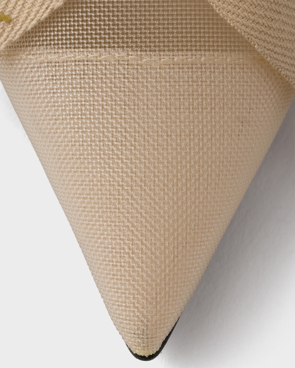 Zapatos de tacón destalonado de malla - Travertino Zapatos de tacón destalonado de malla - Travertino