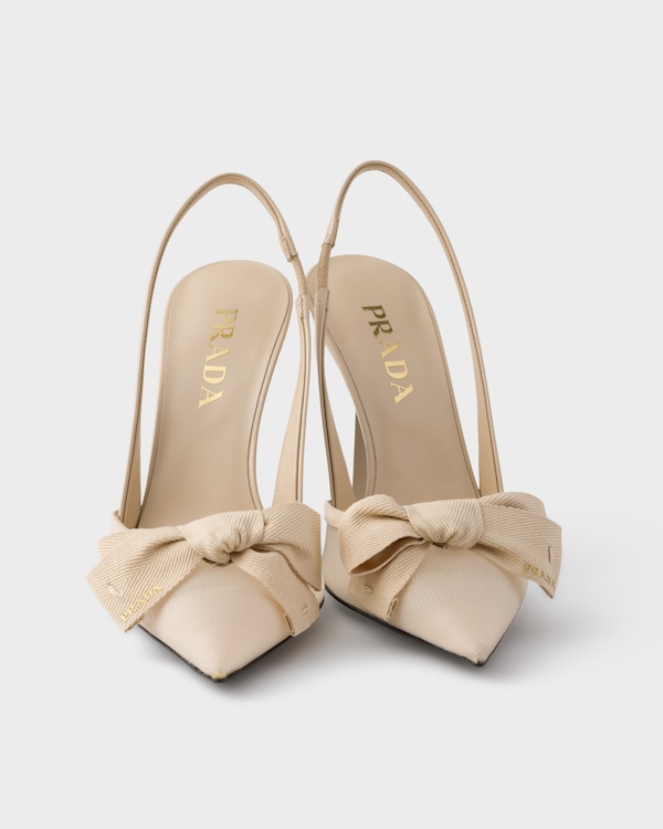 Zapatos de tacón destalonado de malla - Travertino Zapatos de tacón destalonado de malla - Travertino