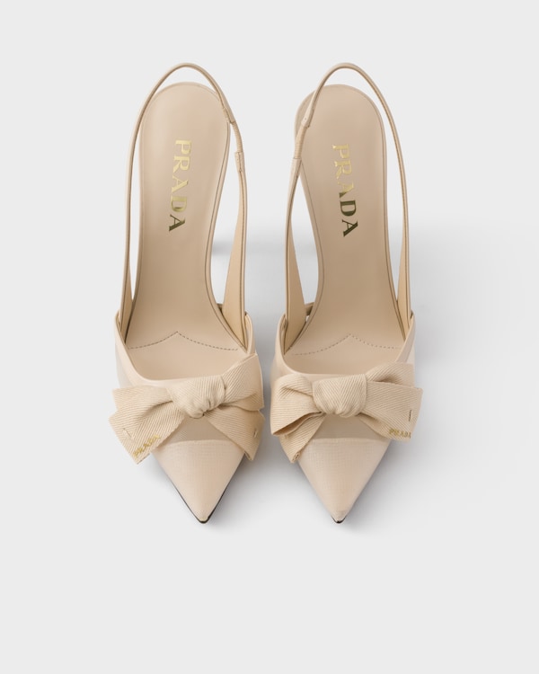 Zapatos de tacón destalonado de malla - Travertino Zapatos de tacón destalonado de malla - Travertino