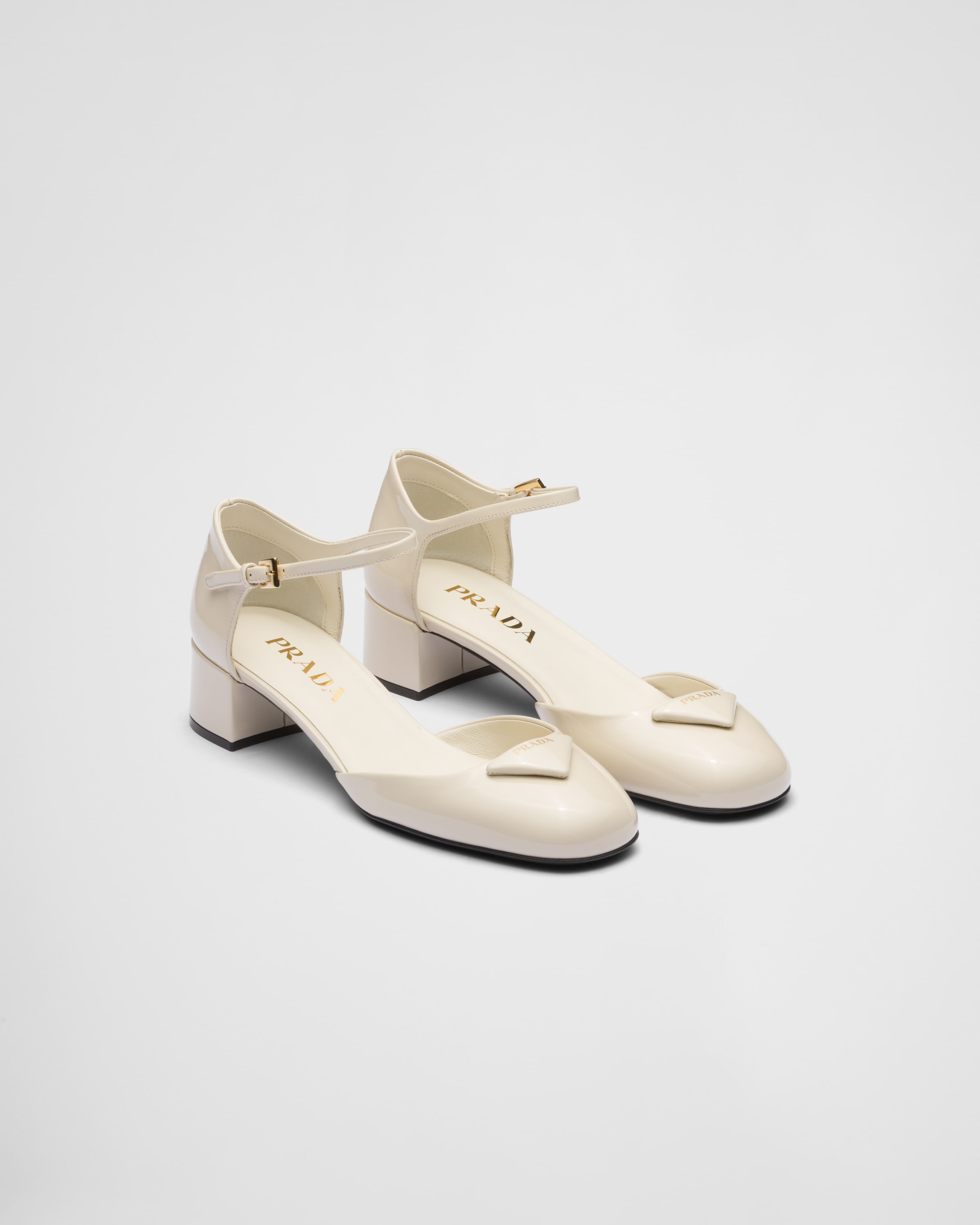 Prada white heels clearance