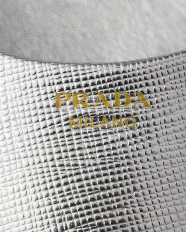 Patent Saffiano leather slingback pumps - Silver Patent Saffiano leather slingback pumps - Silver