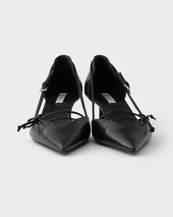 Open-side leather pumps - Black Open-side leather pumps - Black