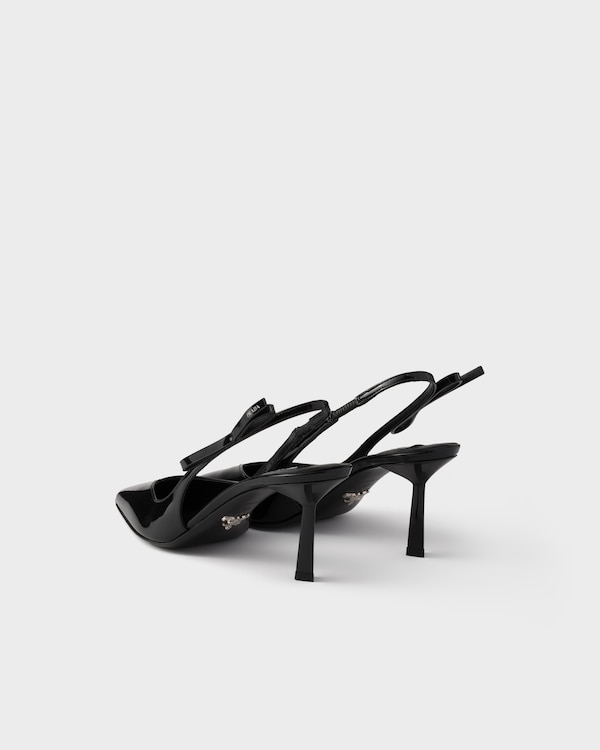 Patent leather slingback pumps - Black Patent leather slingback pumps - Black
