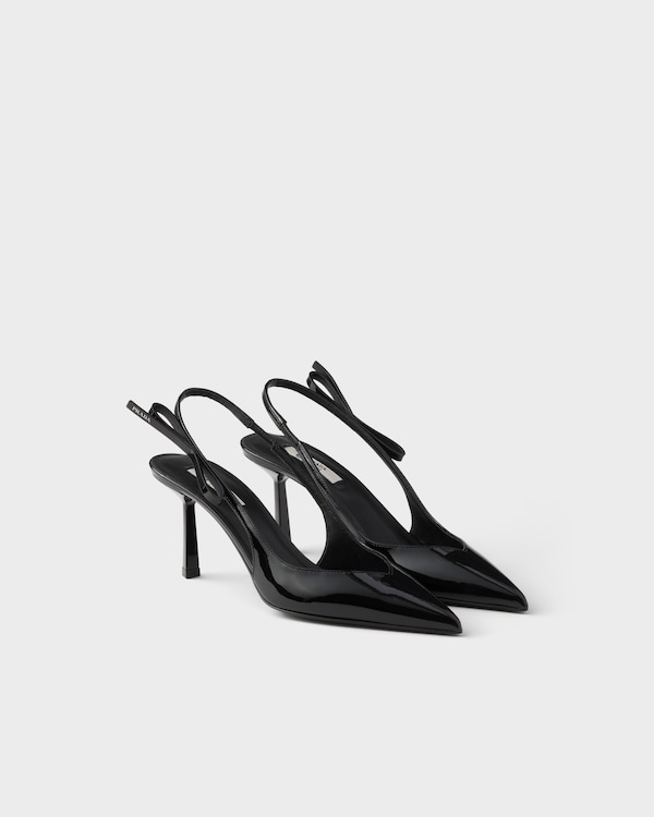 Patent leather slingback pumps - Black Patent leather slingback pumps - Black
