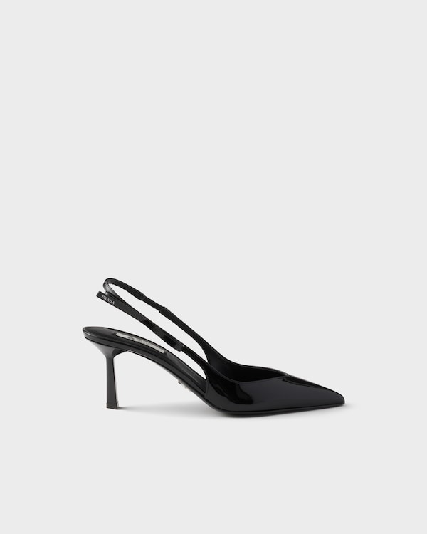 Patent leather slingback pumps - Black Patent leather slingback pumps - Black