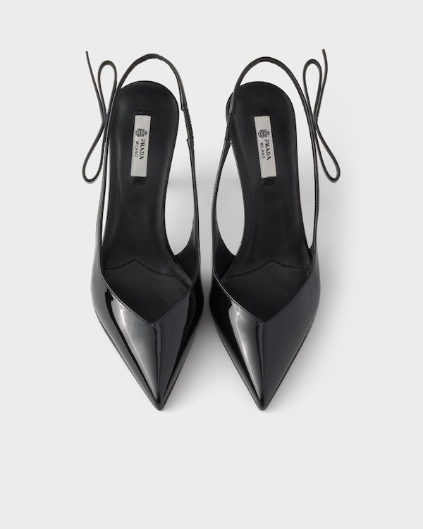 Patent leather slingback pumps - Black Patent leather slingback pumps - Black