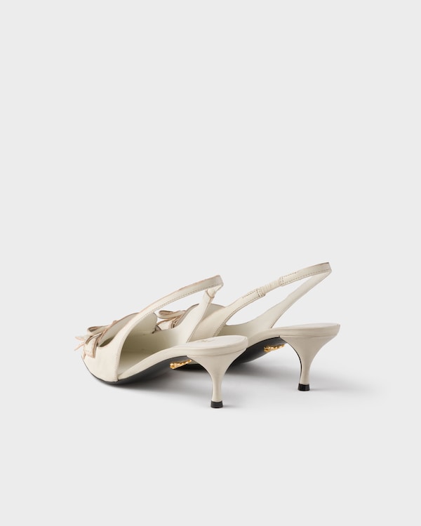Leather slingback pumps - Chalk White Leather slingback pumps - Chalk White