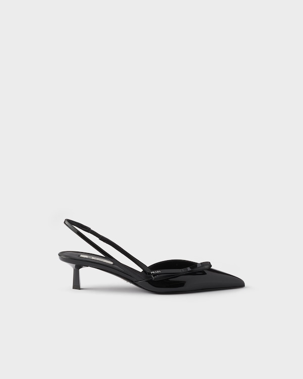 Patent leather slingback pumps - Black Patent leather slingback pumps - Black