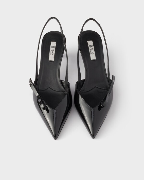 Patent leather slingback pumps - Black Patent leather slingback pumps - Black