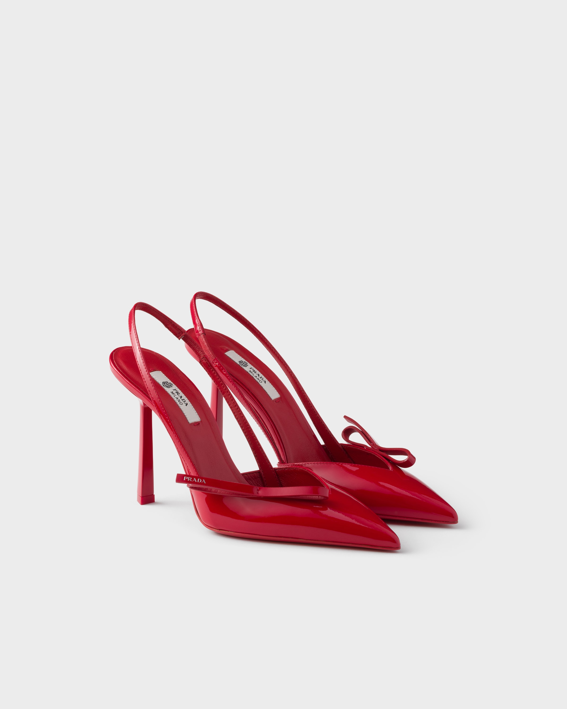 Red Patent Leather Slingback Pumps | PRADA - United States Red Patent Leather Slingback Pumps | PRADA - United States