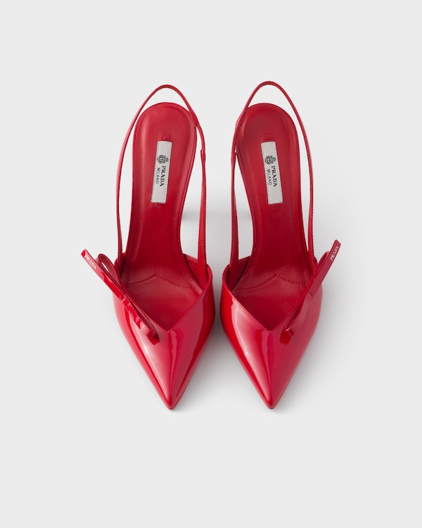 Patent leather slingback pumps - Red Patent leather slingback pumps - Red