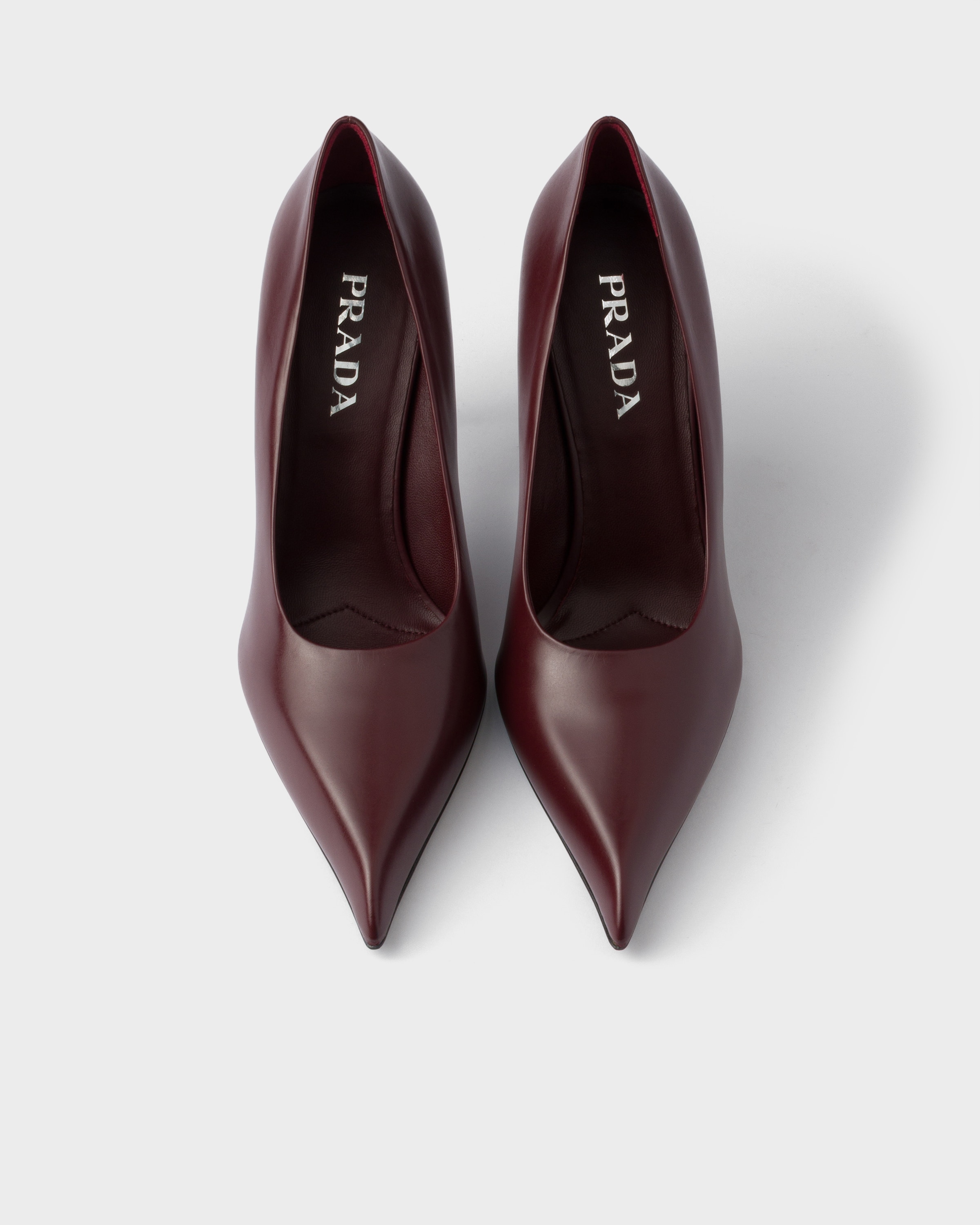Burgundy Leather pumps | PRADA