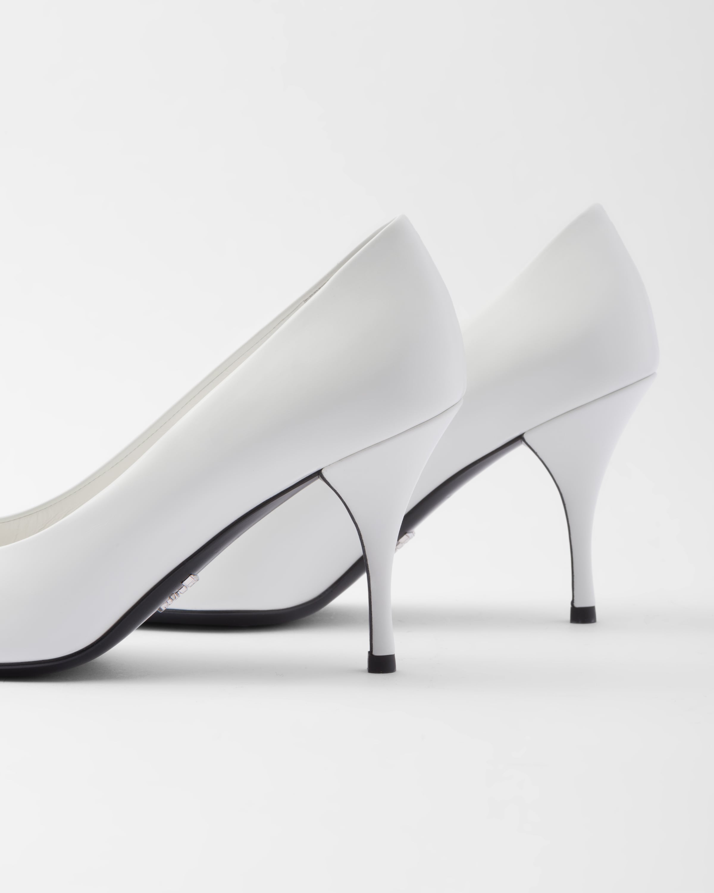 White Leather Pumps PRADA
