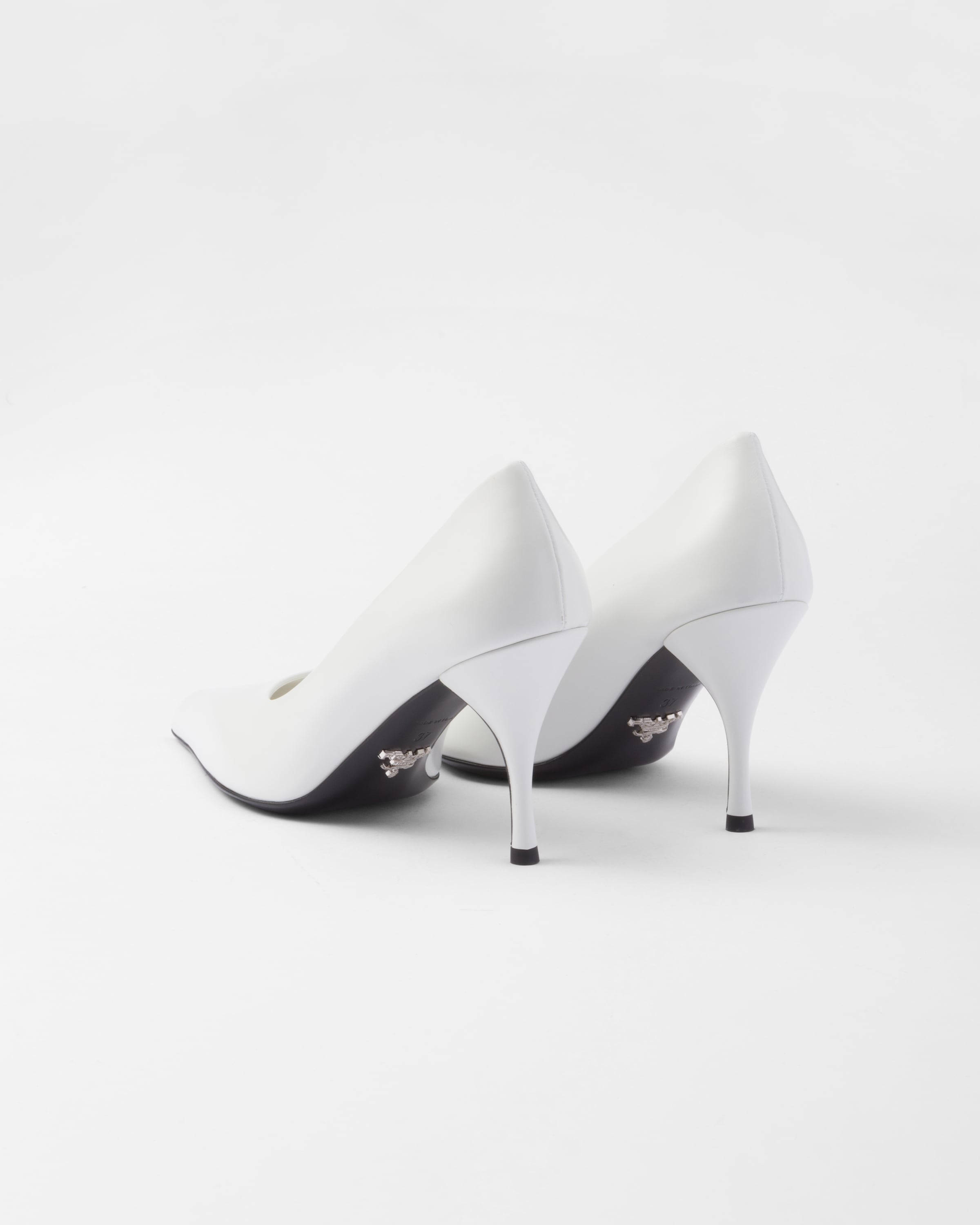 White Leather Pumps PRADA