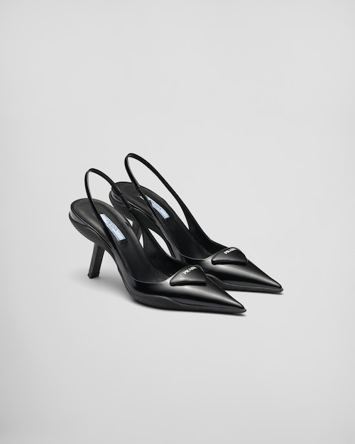 Prada حذاء slingback من الجلد المصقول 1