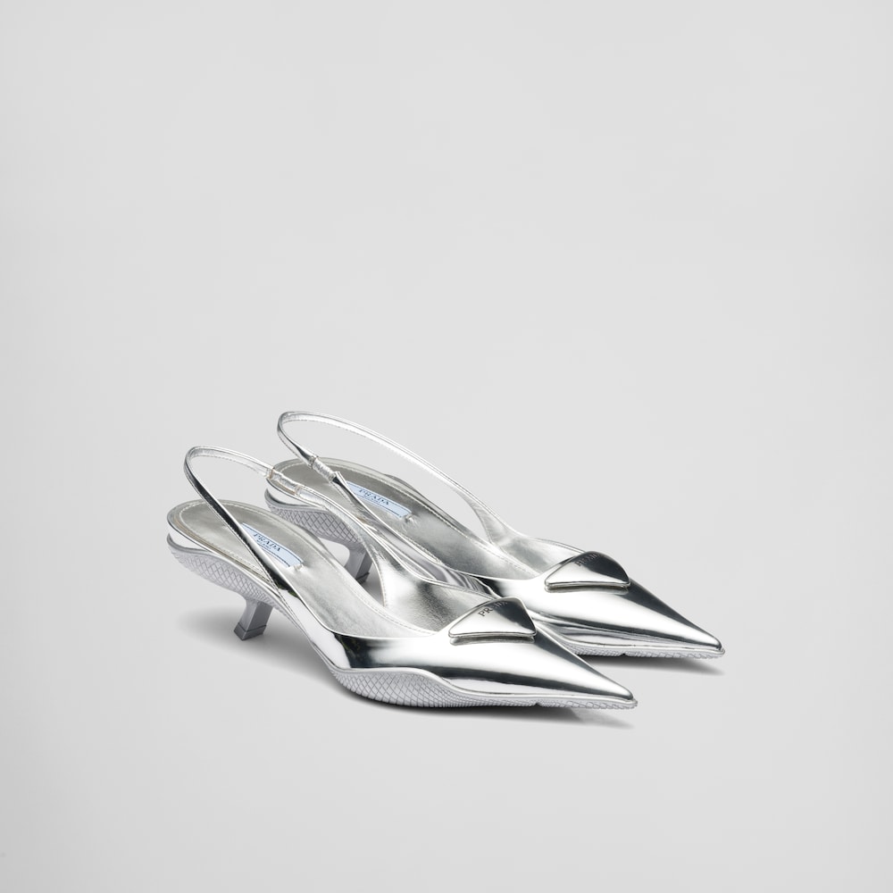 Prada حذاء Slingback من جلد مصقول 1
