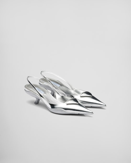 Prada حذاء Slingback من جلد مصقول 1