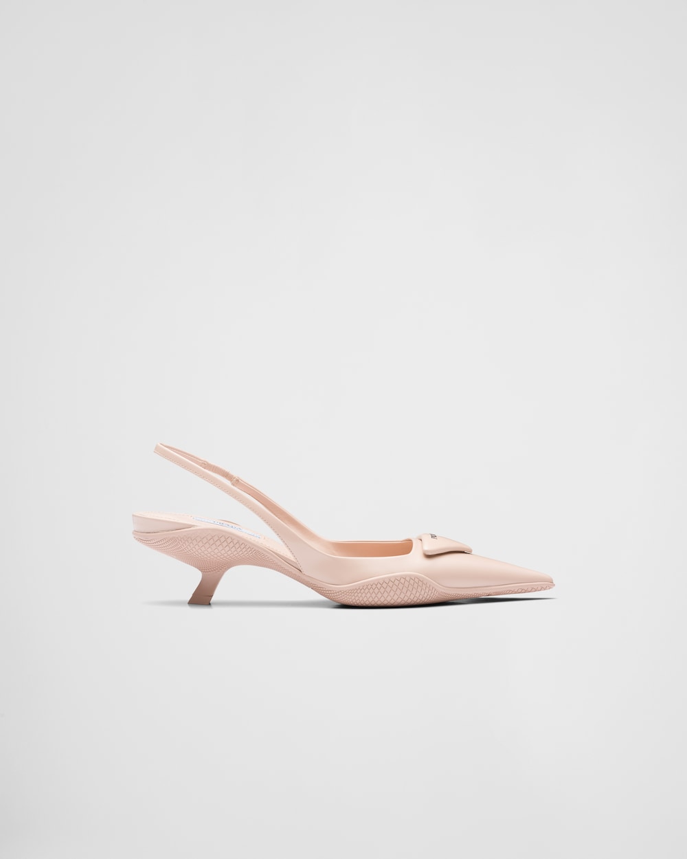 Powder Pink Brushed leather slingback 