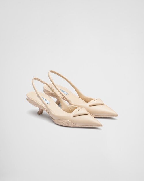 Prada Soft padded leather slingback pumps 1