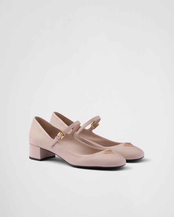 PRA NAPPA MARY JANE PUMPS CRIMSON SATIN