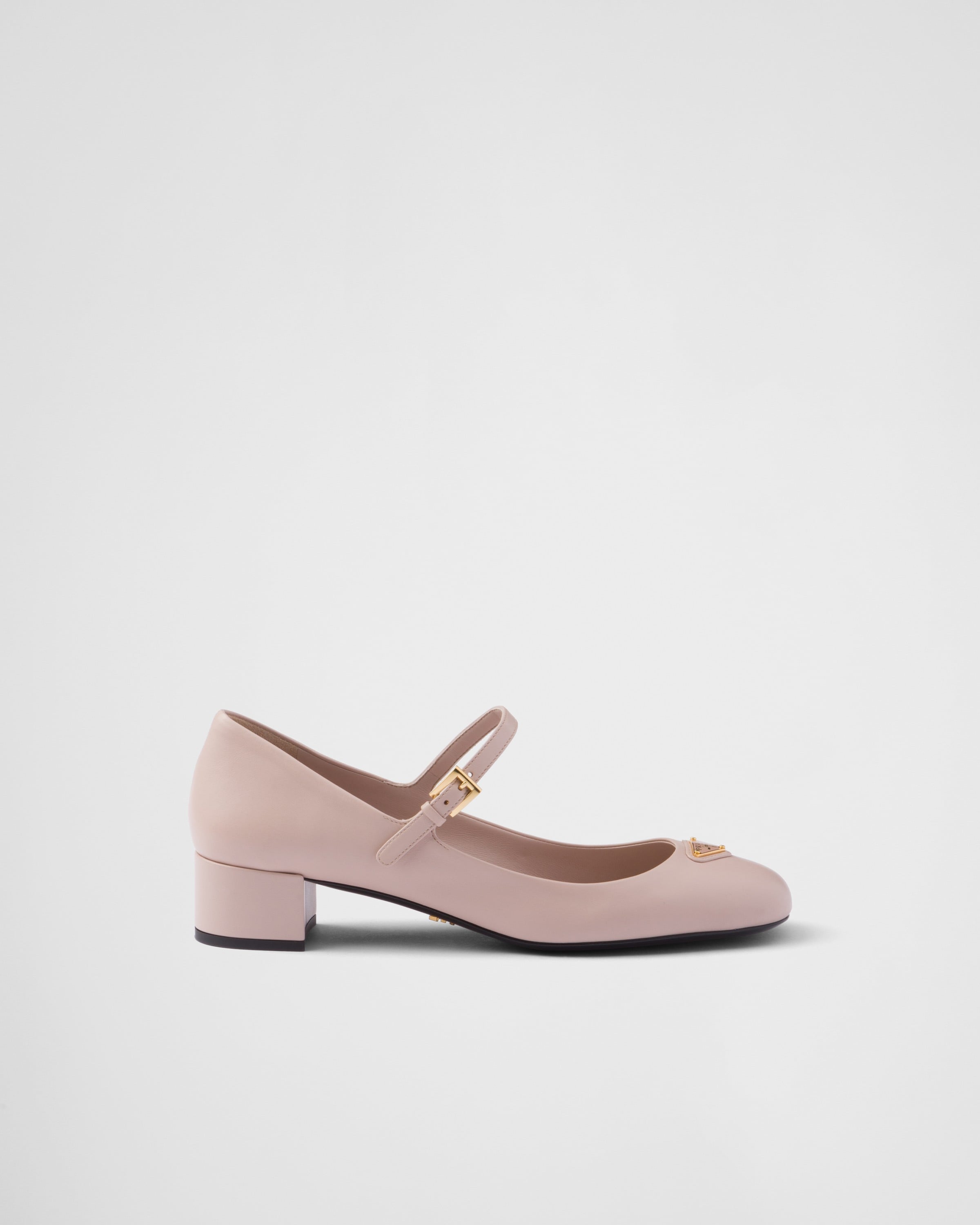 Shop Prada Nappa Leather Mary Jane Pumps In Water Lily