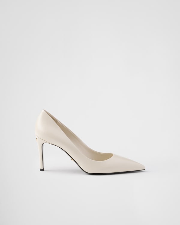Patent Saffiano leather pumps - Ivory Patent Saffiano leather pumps - Ivory
