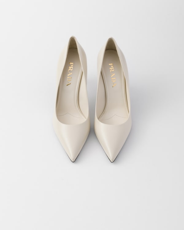 Patent Saffiano leather pumps - Ivory Patent Saffiano leather pumps - Ivory