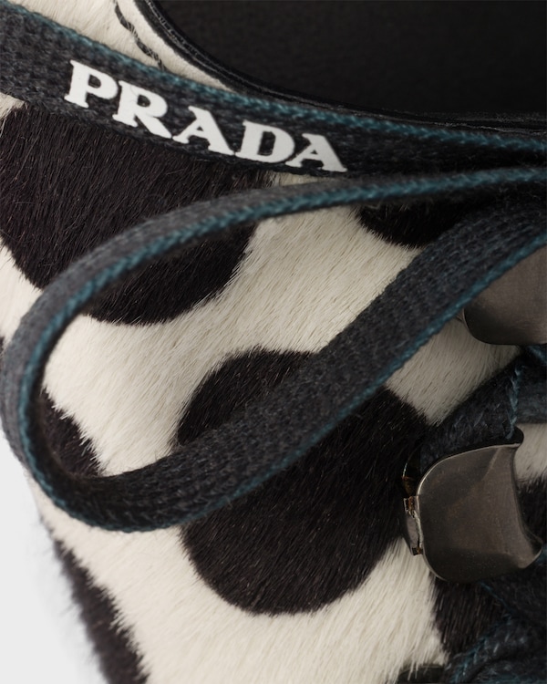 Printed leather pumps - White/Black Printed leather pumps - White/Black