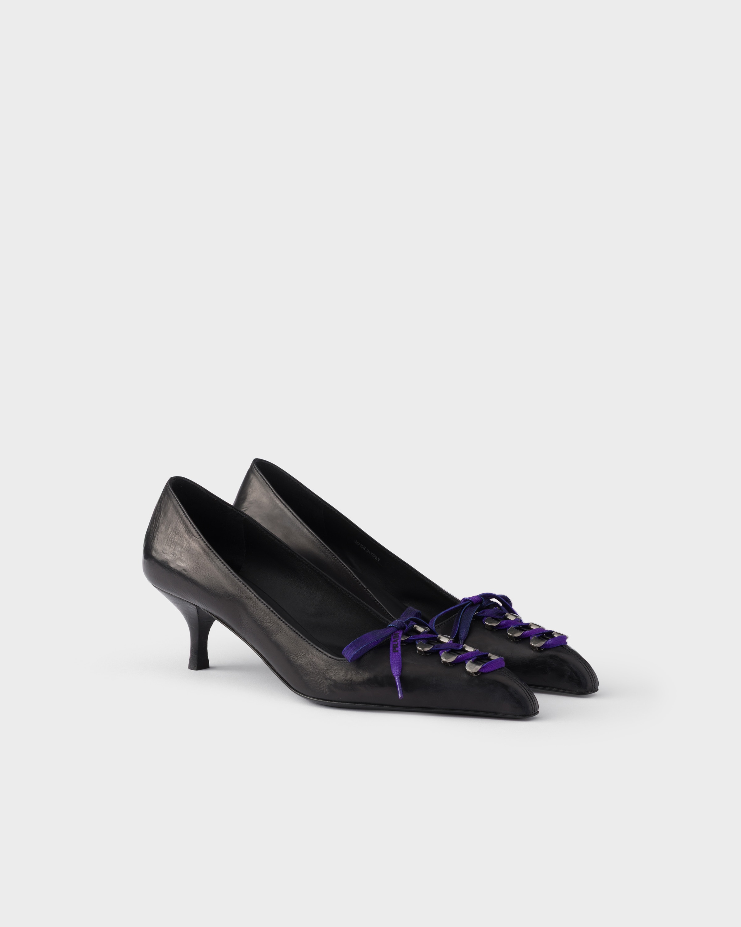 Prada Antiqued leather pumps