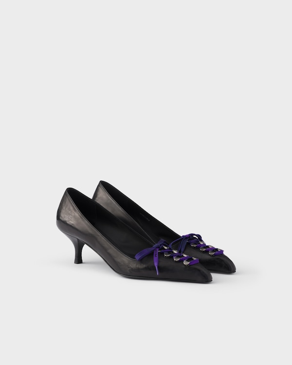 Pumps aus antikisiertem Leder - Schwarz Pumps aus antikisiertem Leder - Schwarz
