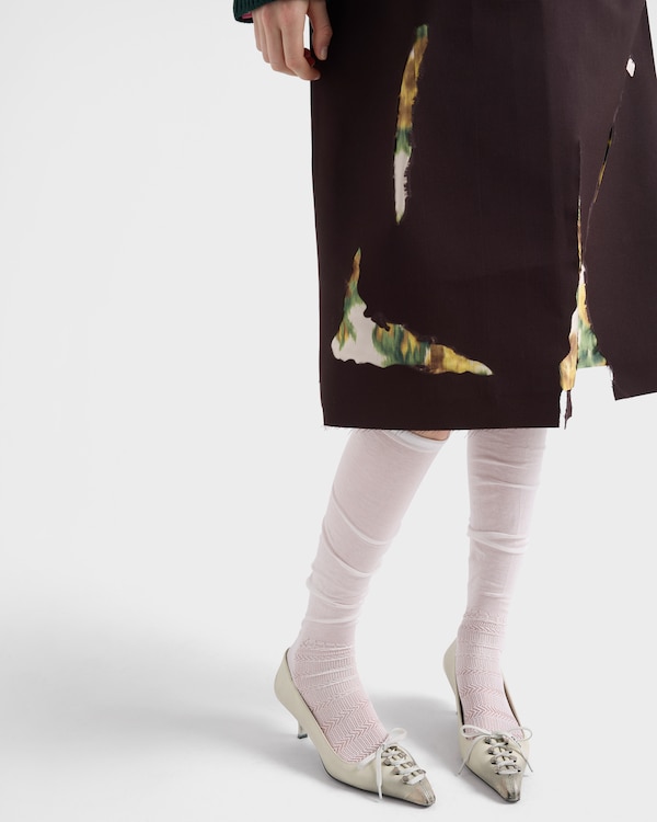 Antiqued leather pumps - Chalk White Antiqued leather pumps - Chalk White