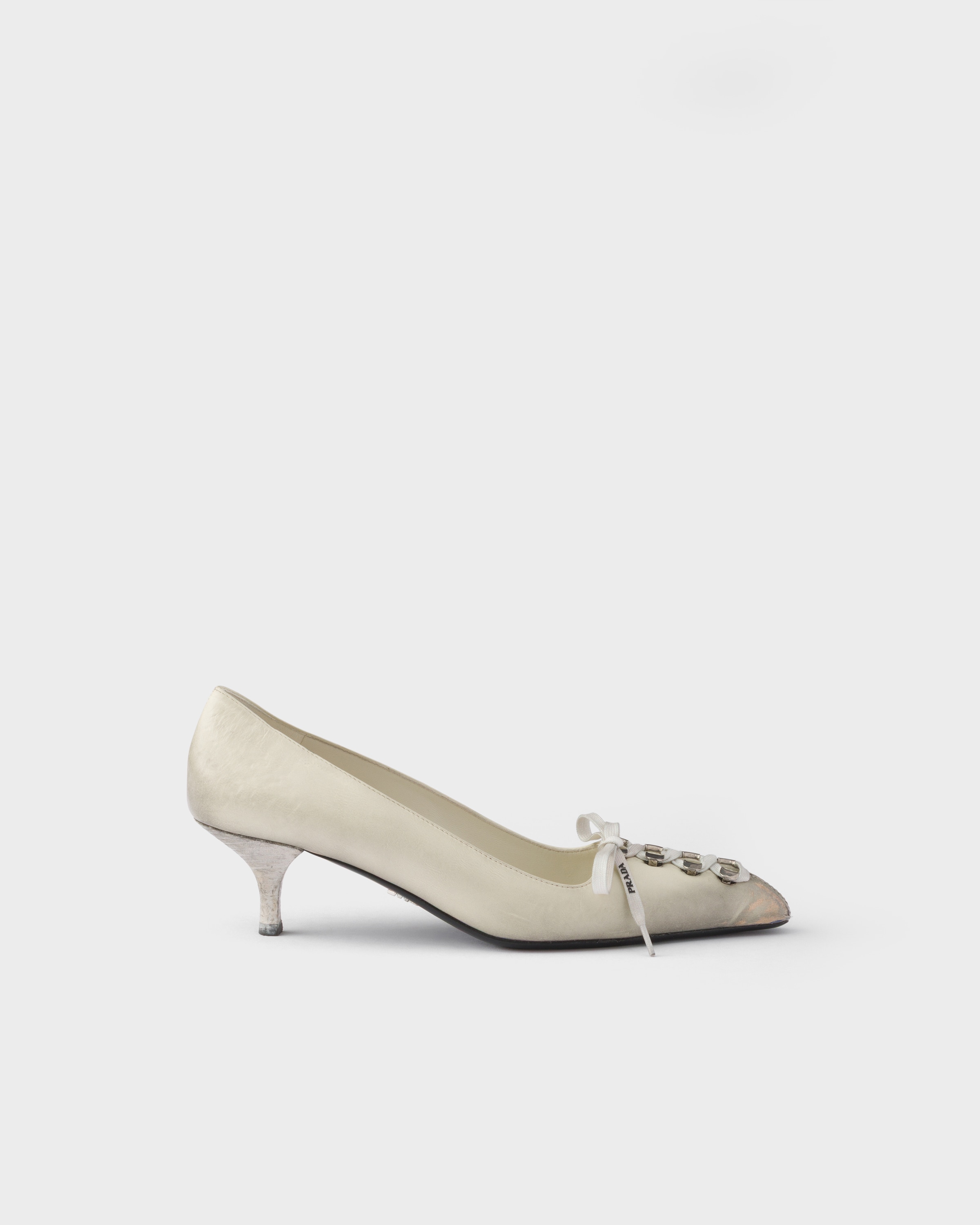 Prada Antiqued leather pumps