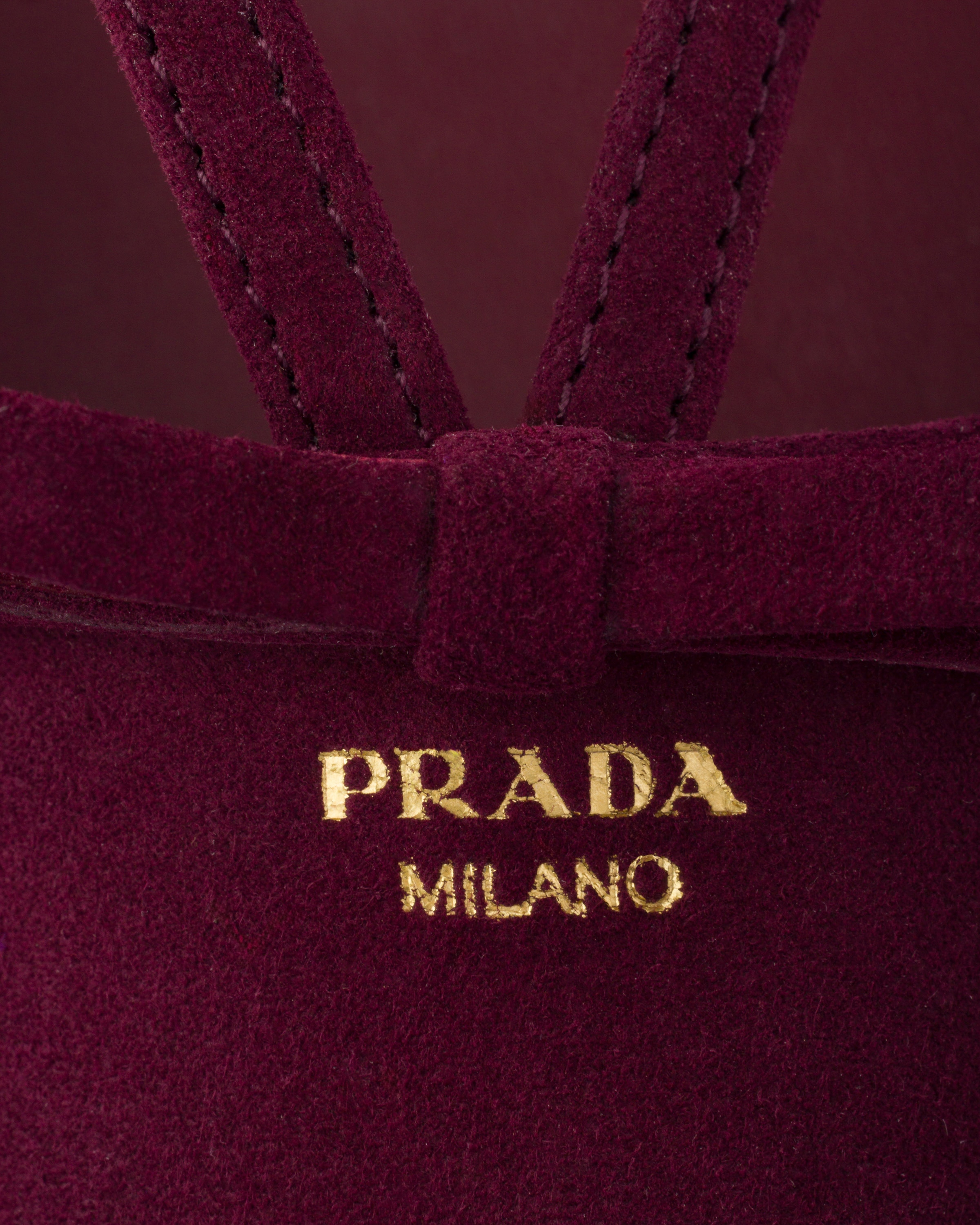 Burgundy Suede Slingback Pumps | PRADA - United States