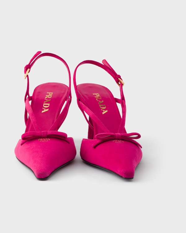 Suede slingback pumps - Peony Pink Suede slingback pumps - Peony Pink