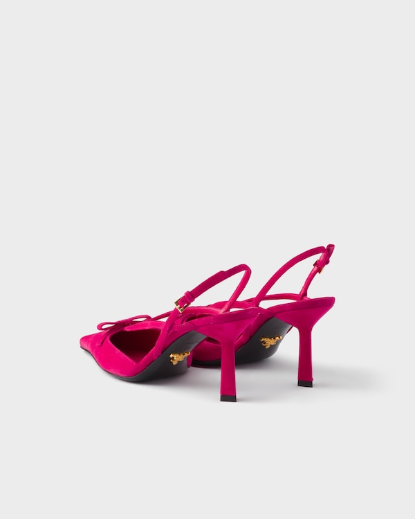 Suede slingback pumps - Peony Pink Suede slingback pumps - Peony Pink