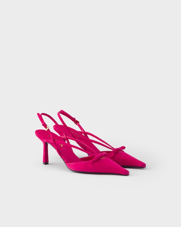 Suede slingback pumps - Peony Pink Suede slingback pumps - Peony Pink